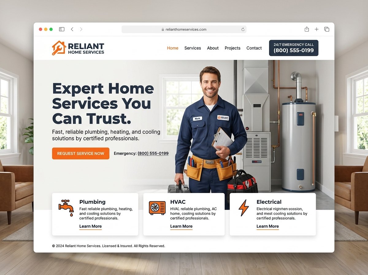 High converting local home services website design